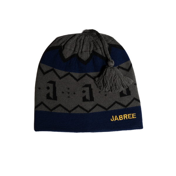 Wool Tassel Beanie Blue