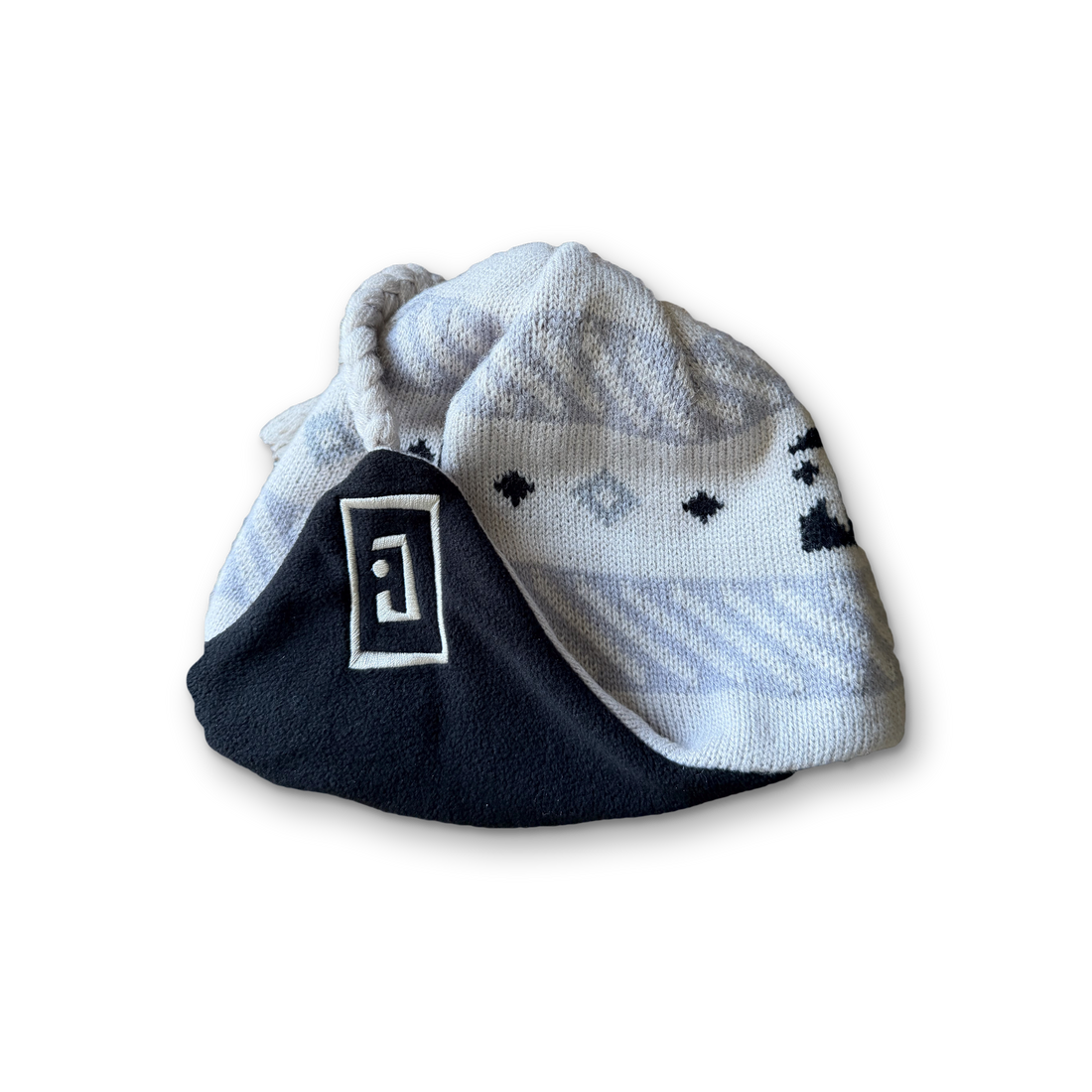 Sand Jabree Peruvian Earflap Beanie, fleece earflap with 3D embroidered logo