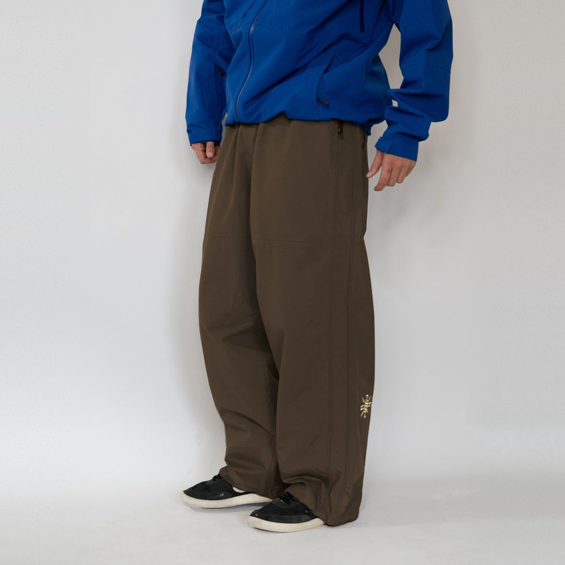 Coffee Brown Jabshell Pant, side, on body