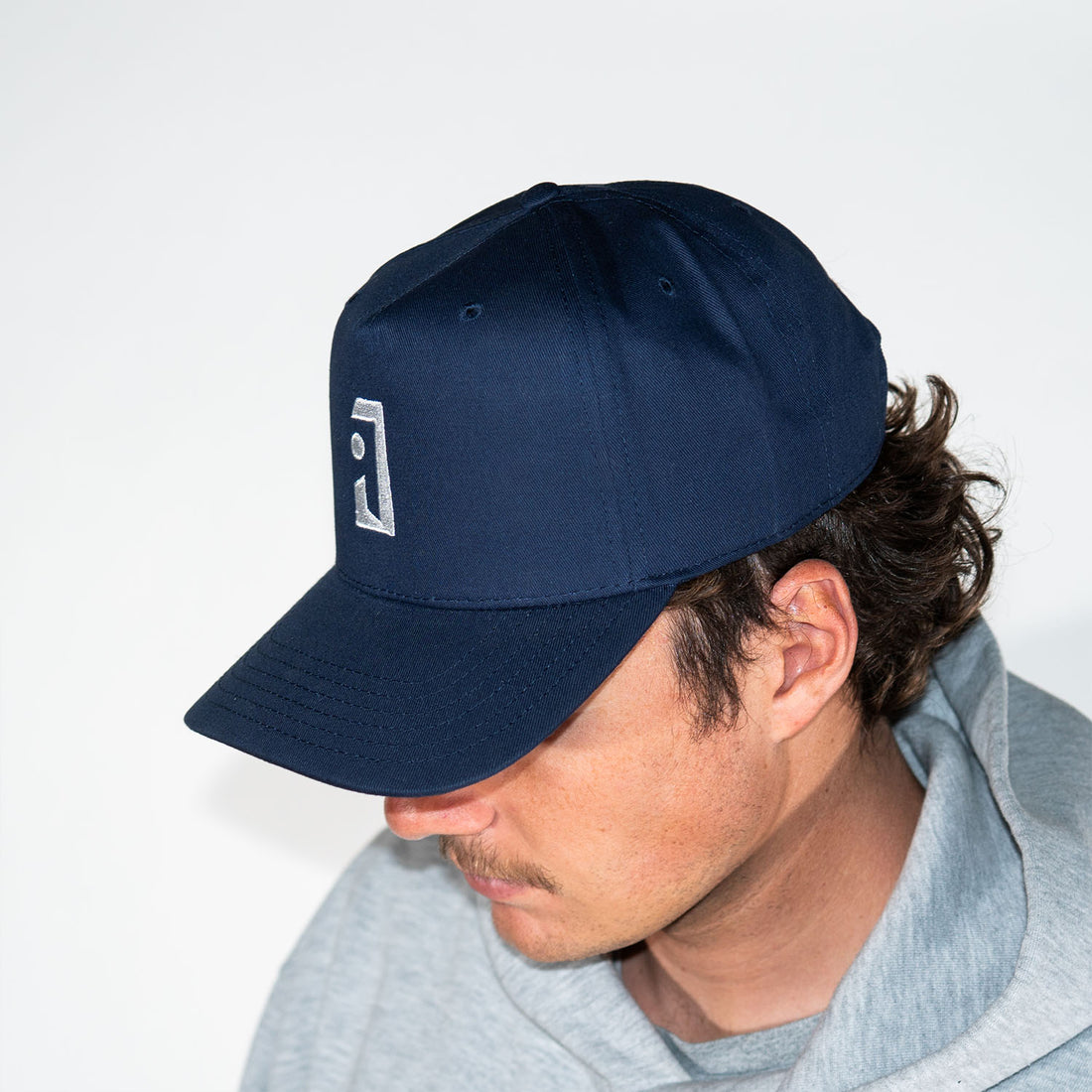 Blue Jab Logo Trucker, front view