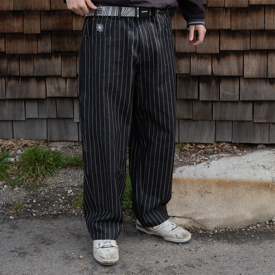 Pinstripe Jabree Denim, front view