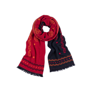 Jabree Logo Scarf, draped showing both sides