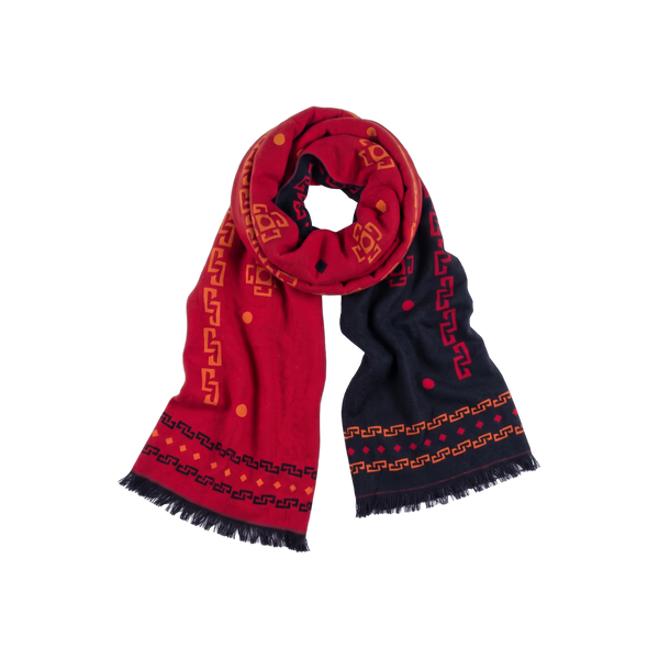 Jabree Logo Scarf, draped showing both sides